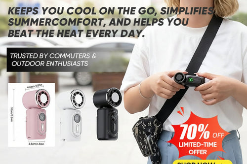 Stay Cool Anywhere! Mini Clip-On Cooling Fan – Powerful, Portable & Rechargeable Personal Airflow