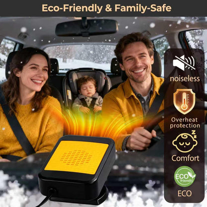 🎁2025-Christmas Hot Sale🎁49% OFF Today Only! Portable Car Heater for Vehicle, 12V Car Heater Portable（ Plugs into Cigarette Lighter）, Portable Heater for Car, 360° Rotatable Car Defroster Windshield Heater