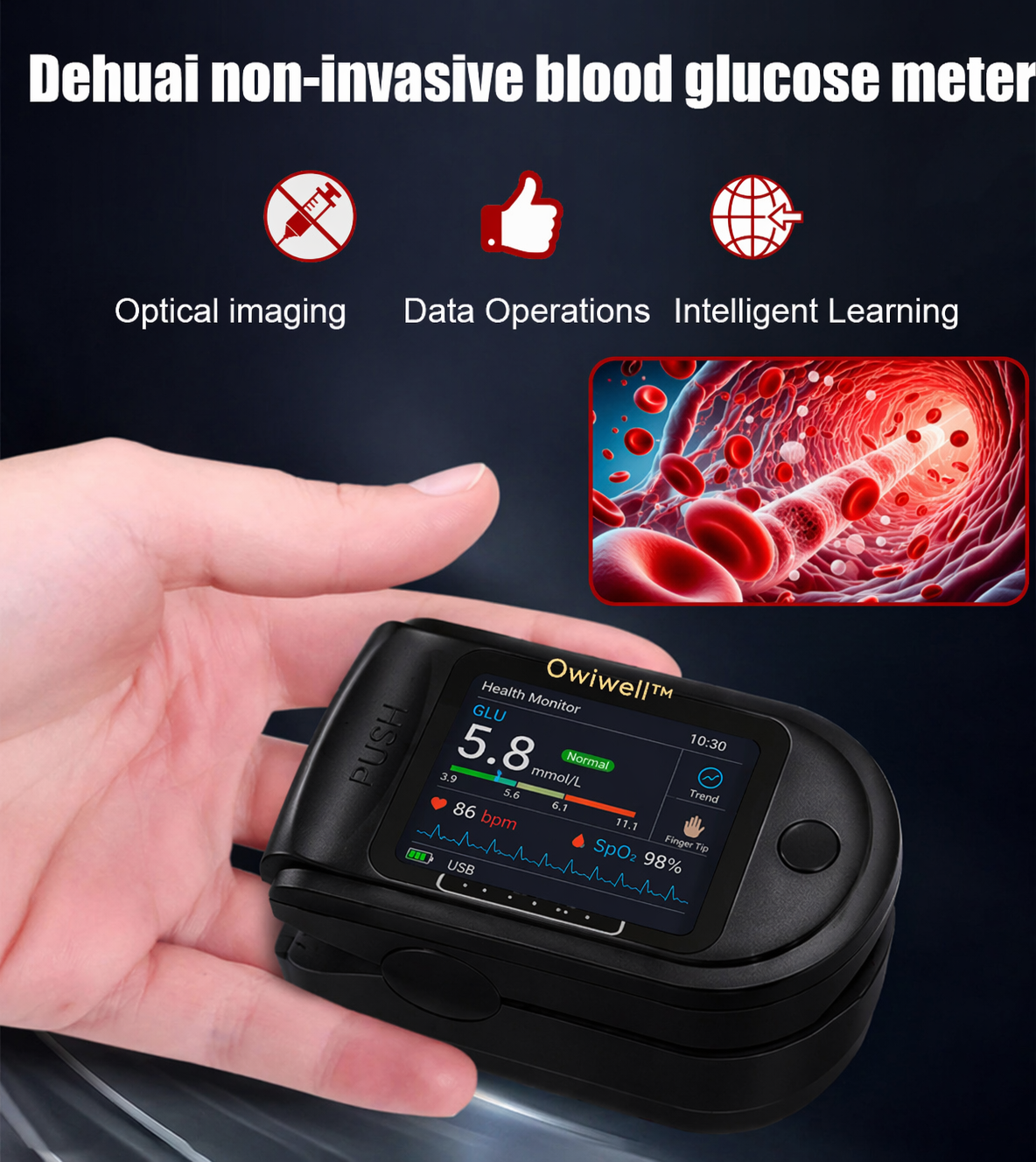 SHOPHIAGE™ Non-Invasive Blood Glucose Monitor | High-Precision 99.9% Accuracy | TGA Certified