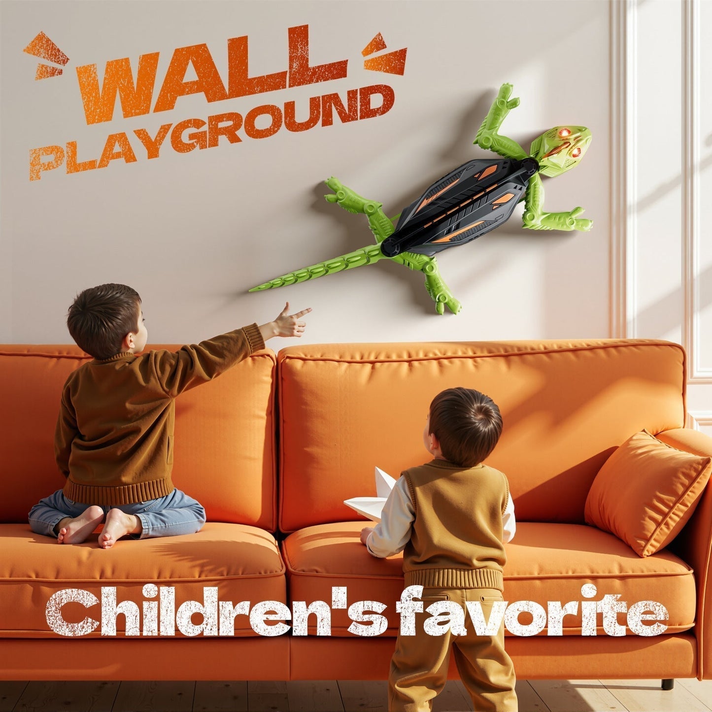 🔥LAST DAY 50% OFF -- 🎁 Wall Crawler Gecko - LED RC Toy for Indoor Family Fun & Prank Gifts