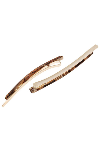 Bobby Pin Pair on Gold Wire - Classic